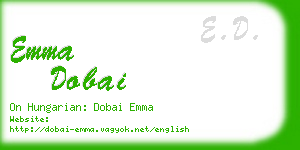 emma dobai business card